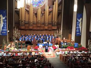 The congregation of FUMC, Monroe celebrates Christmas for the Children.